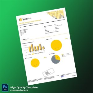 South Africa TymeBank Bank Statement Template in Word and PDF formats
