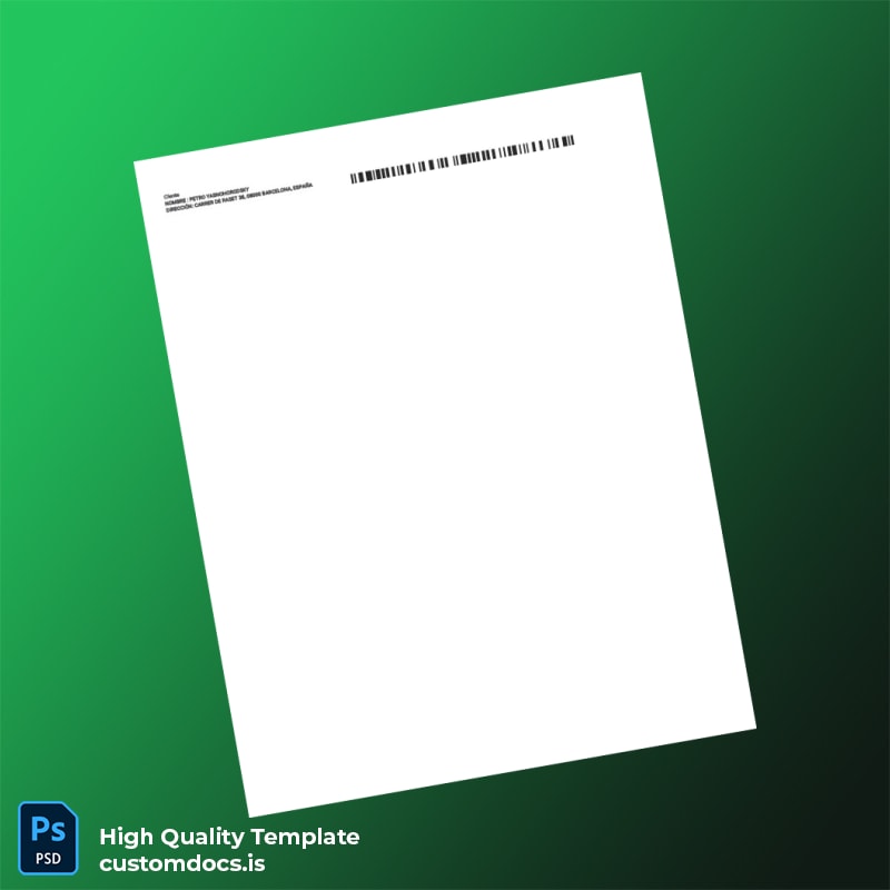 Spain Endesa Distribuci N El Ctrica Editable Electricity Bill Template in Word and PDF formats page 2