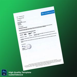 Sri Lanka Commercial Bank of Ceylon PLC Bank Statement Template in Word and PDF formats