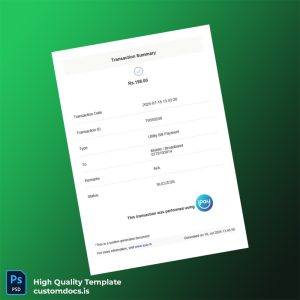 Sri Lanka Ipay Editable Utility Bill Template in Word and PDF formats