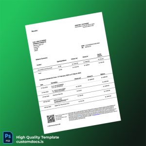 Sweden Revolut Bank UAB Editable Bank Statement Template in Word and PDF formats