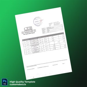 Tanzania CRDB Bank Statement Template in Word and PDF formats