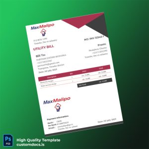 Tanzania Humphrey Charles Editable Utility Bill Template in Word and PDF formats