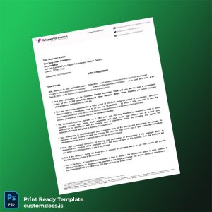 custom Teleperformance Employment Verification Letter Template - Word & PDF File Preview - CustomDocs