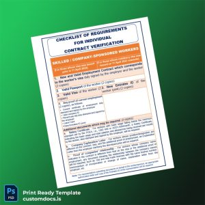 custom UAE Human Resources Department Employment Verification Letter Template - Word & PDF File Preview - CustomDocs