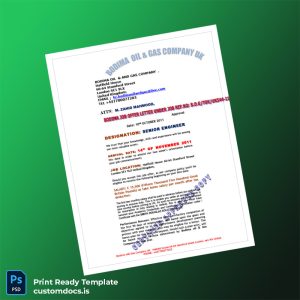 custom UK Bodima Oil and Gas Company Employment Verification Letter Template - Word & PDF File Preview - CustomDocs
