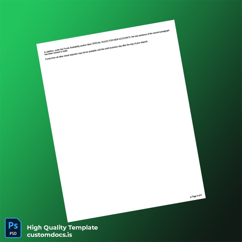 USA BB T Bank Statement Template in Word and PDF formats page 4