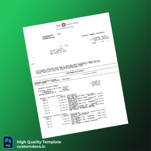 USA BMO Bank Statement Template in Word and PDF formats