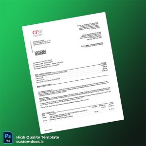 USA CFSB Bank Statement Template in Word and PDF formats