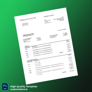 USA Fifth Business Plus Statement Template in Word and PDF formats