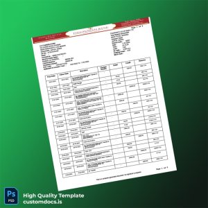 USA Fingrowth Bank Statement Template in Word and PDF formats