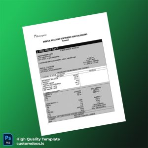 USA First Bank Sample Account Statement Template in Word and PDF formats
