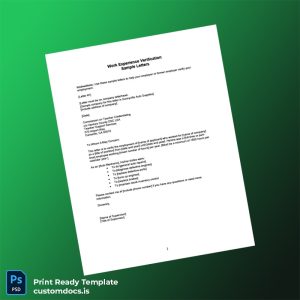 custom USA Super Computers Work Experience Certificate Template - Word & PDF File Preview - CustomDocs