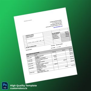 USA Sutton Bank Statement Template in Word and PDF formats