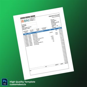 USA TemplateLab Bank Statement Template in Word and PDF formats