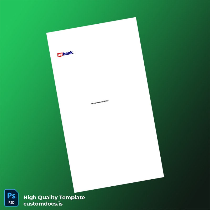 USA US Bank Business Statement Template in Word and PDF formats page 4