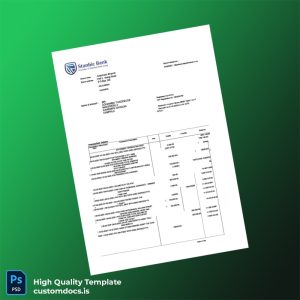 Uganda Stanbic Bank Statement Template in Word and PDF formats