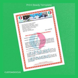 custom United Arab Emirates ENOC Employment Verification Letter Template - Word & PDF File Preview - CustomDocs