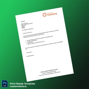 custom United Kingdom Always Flourishing Employment Verification Letter Template - Word & PDF File Preview - CustomDocs