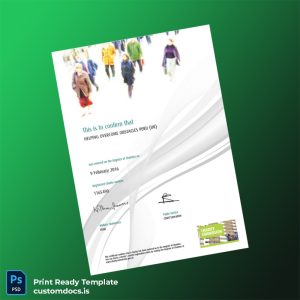 custom United Kingdom Charity Commission Registration Certificate Template - Word & PDF File Preview - CustomDocs