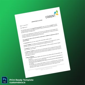 custom United Kingdom Cogent Services Limited Employment Verification Letter Template - Word & PDF File Preview - CustomDocs