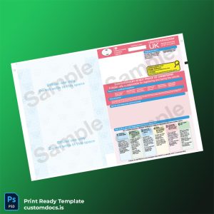 custom United Kingdom DVLA Vehicle Registration Certificate Template - Word & PDF File Preview - CustomDocs