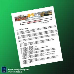 custom United Kingdom H H Contractors Ltd Employment Verification Letter Template - Word & PDF File Preview - CustomDocs