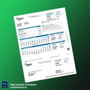 United States Ameren Illinois Editable Utility Bill Template in Word and PDF formats