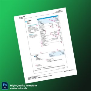 United States CenterPoint Energy Editable Utility Bill Template in Word and PDF formats
