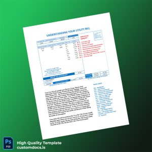 United States City Of Augusta KS Editable Electricity Bill Template in Word and PDF formats