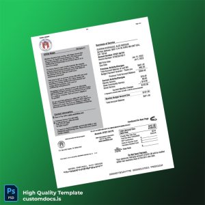 United States City Of Austin Editable Utility Bill Template in Word and PDF formats