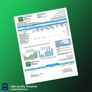 United States City Of Chaska Editable Utility Bill Template in Word and PDF formats