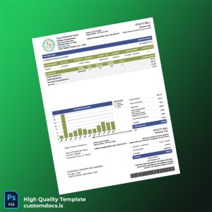 United States City Of Pembroke Pines Editable Utility Bill Template in Word and PDF formats
