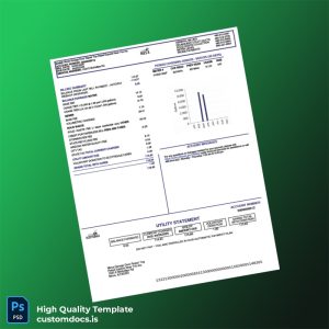 United States City Of Scottsdale Editable Water Bill Template in Word and PDF formats