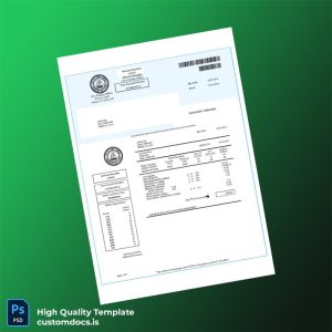 United States City Of Tampa Utilities Editable Water Bill Template in Word and PDF formats