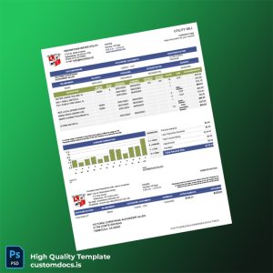 United States City Of Wauwatosa Water Utility Editable Utility Bill Template in Word and PDF formats