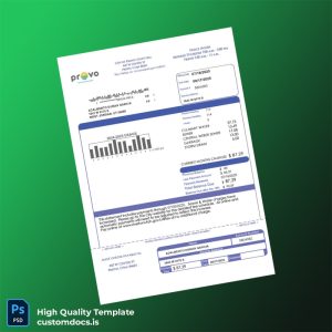 United States City Of West Jordan Editable Utility Bill Template in Word and PDF formats