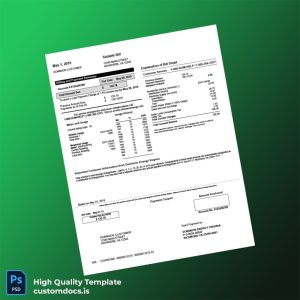 United States Dominion Energy Virginia Editable Electricity Bill Template in Word and PDF formats