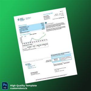 United States Duke Energy Editable Electricity Bill Template in Word and PDF formats