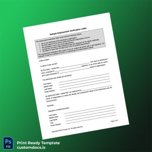 custom United States Exostar LLC Employment Verification Letter Template - Word & PDF File Preview - CustomDocs