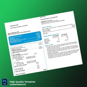 United States FPL Editable Utility Bill Template in Word and PDF formats
