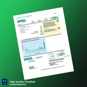United States Idaho Power Editable Utility Bill Template in Word and PDF formats