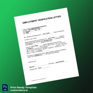 custom United States Jorge Hernandez Transport LLC Employment Verification Letter Template - Word & PDF File Preview - CustomDocs