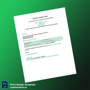 custom United States MADE-UP UNIVERSITY HOSPITAL Employment Verification Letter Template - Word & PDF File Preview - CustomDocs