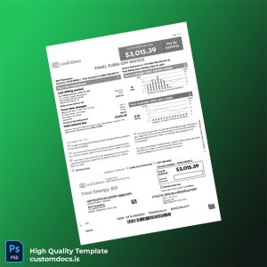 United States Not Specified Editable Utility Bill Template in Word and PDF formats