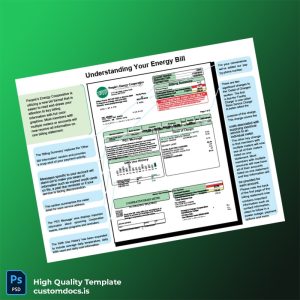 United States People S Energy Cooperative Editable Utility Bill Template in Word and PDF formats