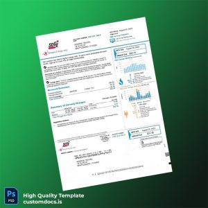 United States Sempra Energy Editable Utility Bill Template in Word and PDF formats