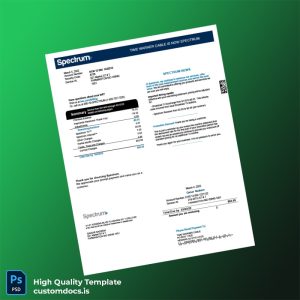 United States Spectrum Editable Bank Statement Template in Word and PDF formats
