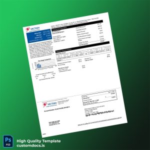 United States Vectren Energy Delivery Editable Utility Bill Template in Word and PDF formats