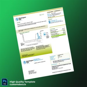 United States Washington Gas Editable Gas Bill Template in Word and PDF formats